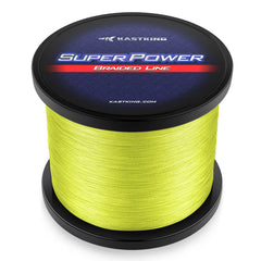 KastKing SuperPower braided line yellow spool showing durable construction for reliable casting