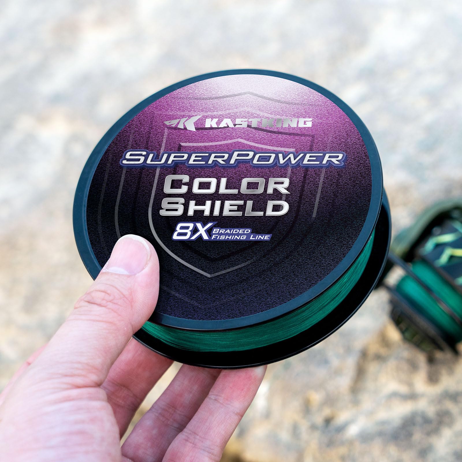 KastKing ColorShield 8X line highlighting low memory for supple handling