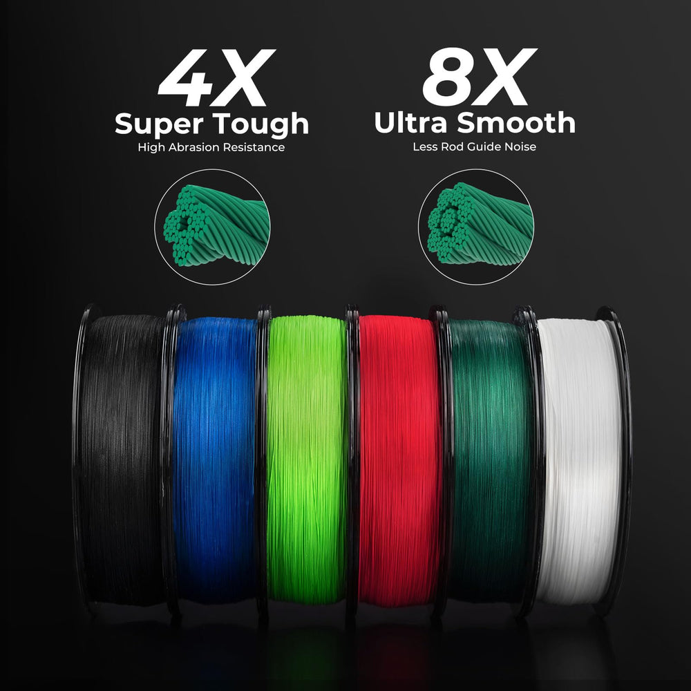 KastKing 8X braided line with smooth round profile reducing rod guide friction during casts