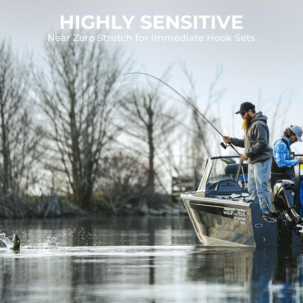 KastKing 8X braided line shows strong knot hold during heavy fights.