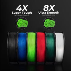 KastKing ColorShield 8X line withstands sunlight without fading, ideal for sunny days.