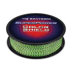 KastKing SuperPower Colorshield braided line in chameleon stays vibrant for long-term visibility.