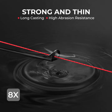 KastKing SuperPower ColorShield low-memory braid shown flexing for easy handling.