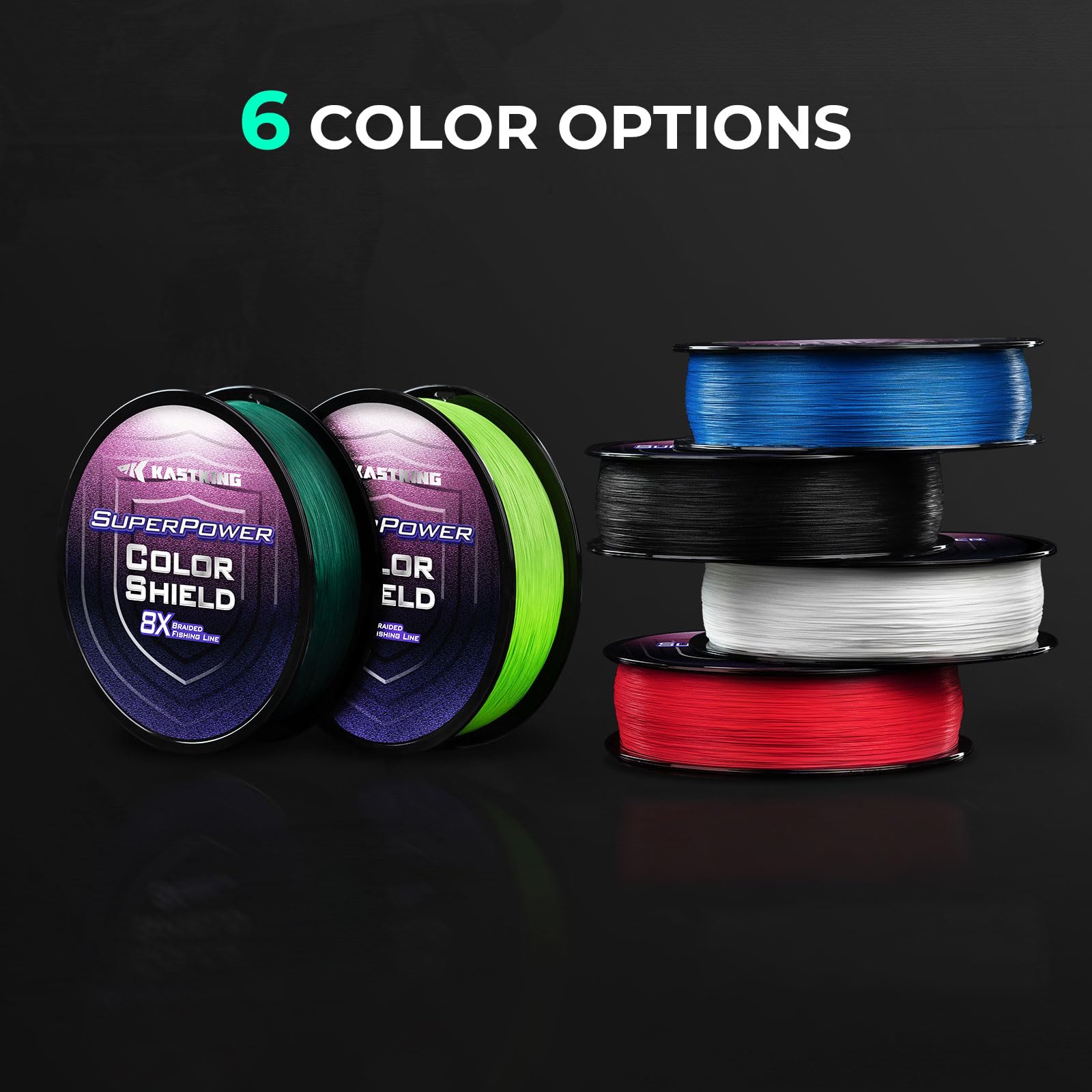 KastKing ColorShield 8X line reducing noise against rod guides for smoother casting