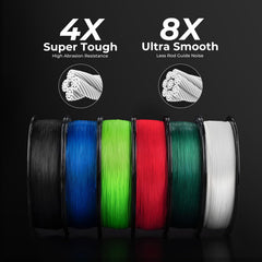 KastKing SuperPower ColorShield White line offers near-zero stretch for sensitive bites.