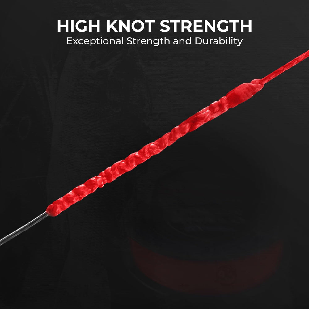 KastKing SuperPower ColorShield line sliding smoothly through rod guides for quiet casts.