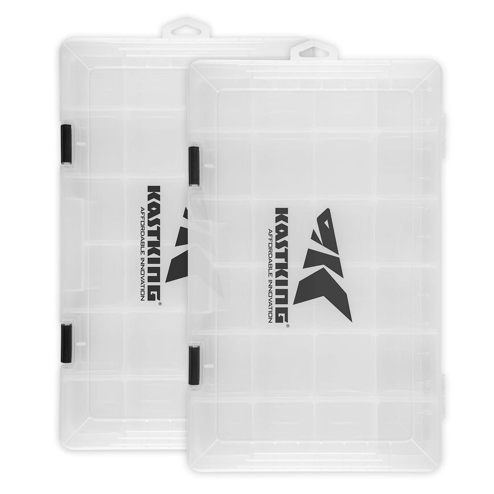 Front view of KastKing 3600 tackle box in a 2-pack configuration
