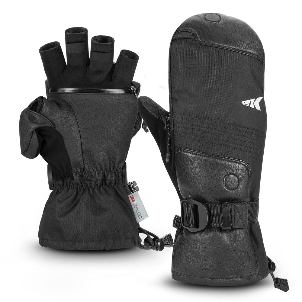 KastKing ThermoGrip mittens back view showing weather-resistant shell and warmth