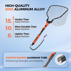 Close-up of 6063 aluminum handle and locking head