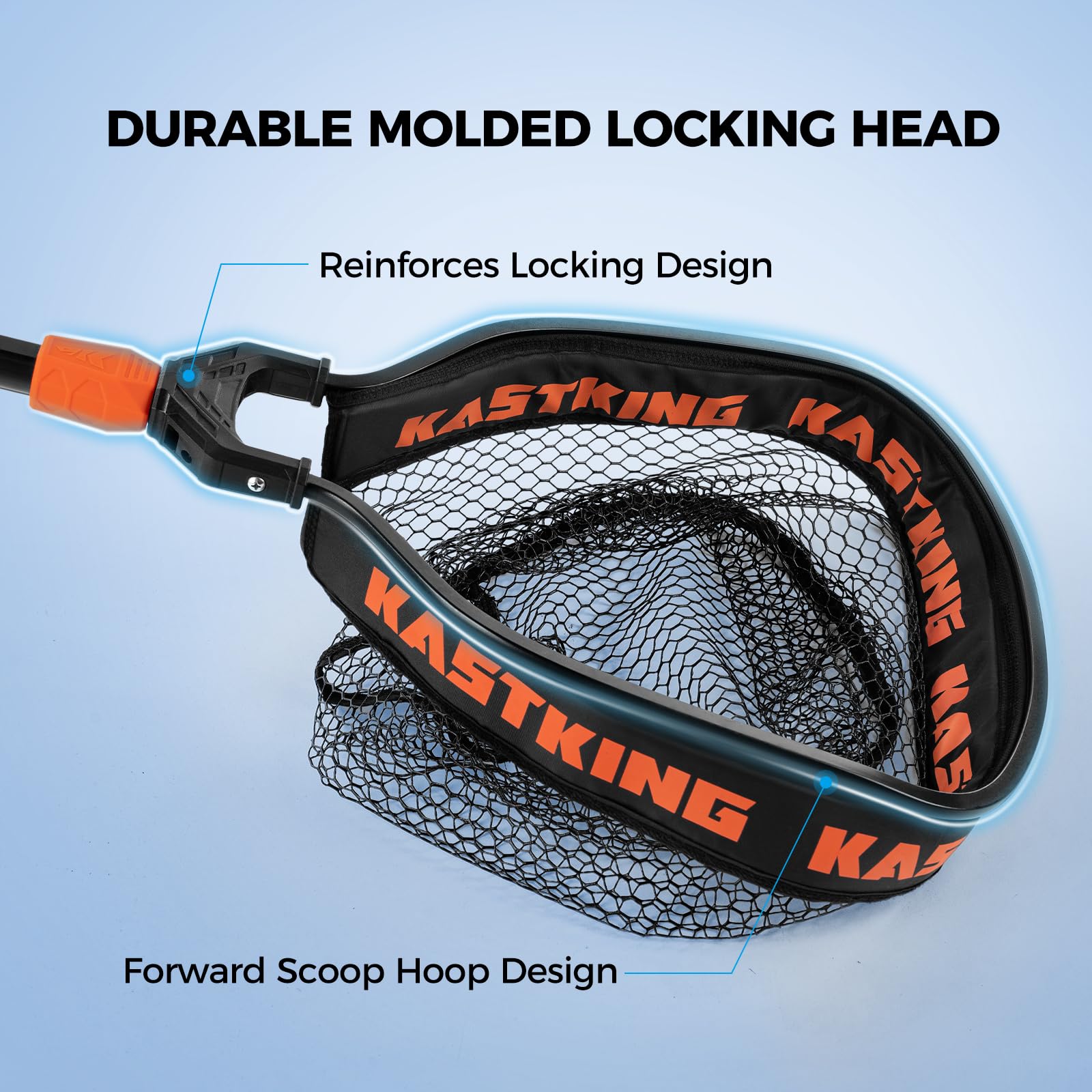KastKing Titanet PVC-coated net reduces fish stress during handling.