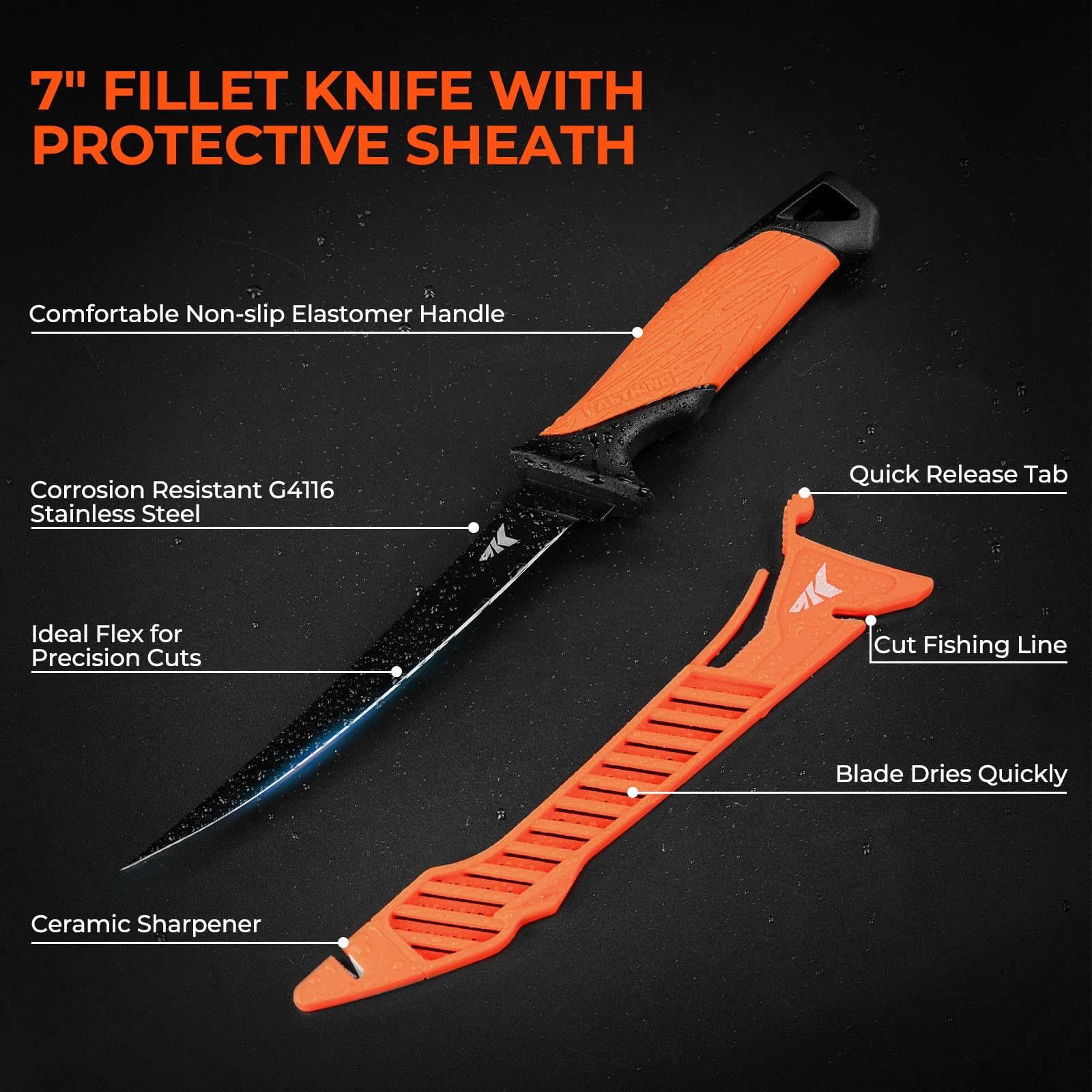 Ceramic sharpener integrated in knife sheath