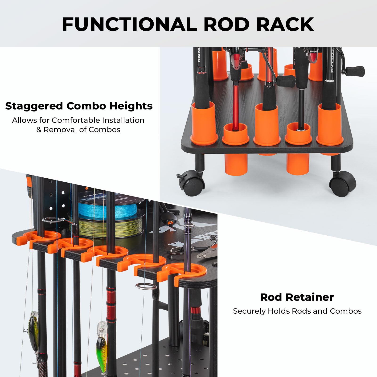 KastKing V10 Gear Trolley mobility with caster wheels for easy transport