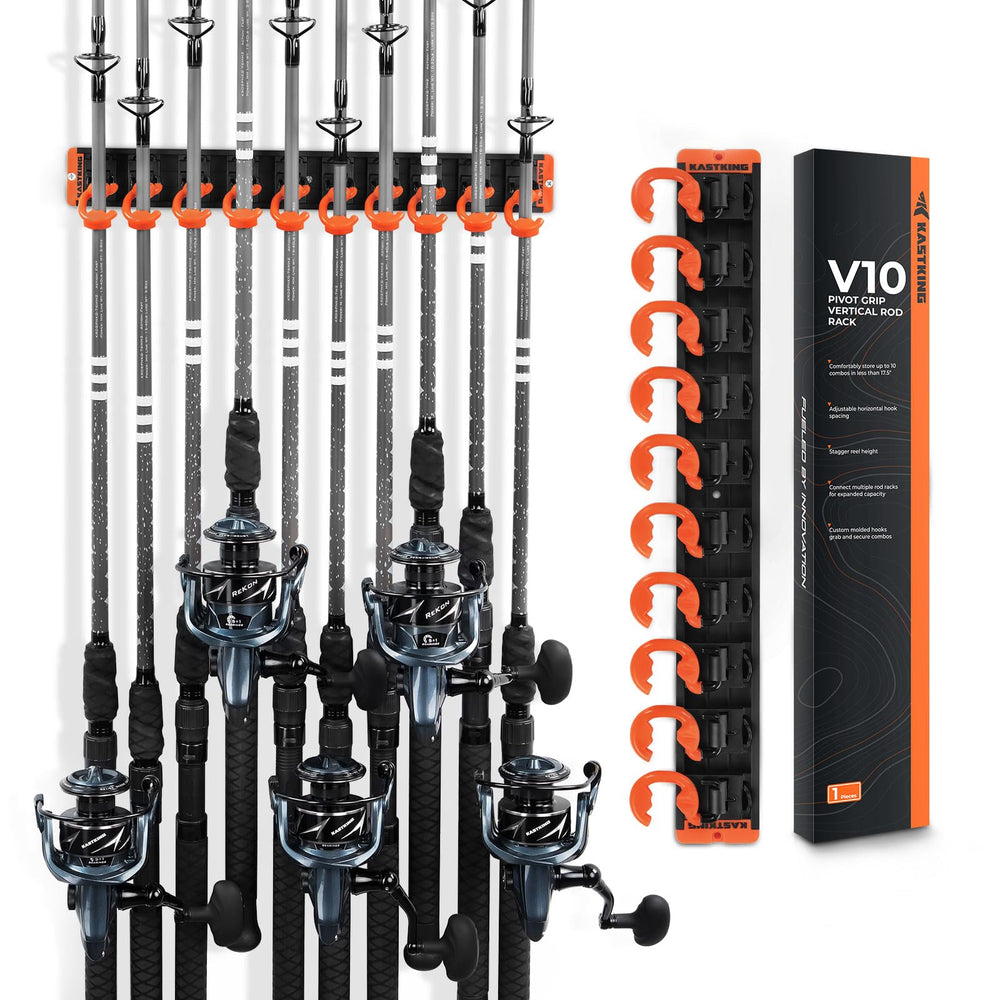 Front view of KastKing V10 Pivot Grip Rod Holder