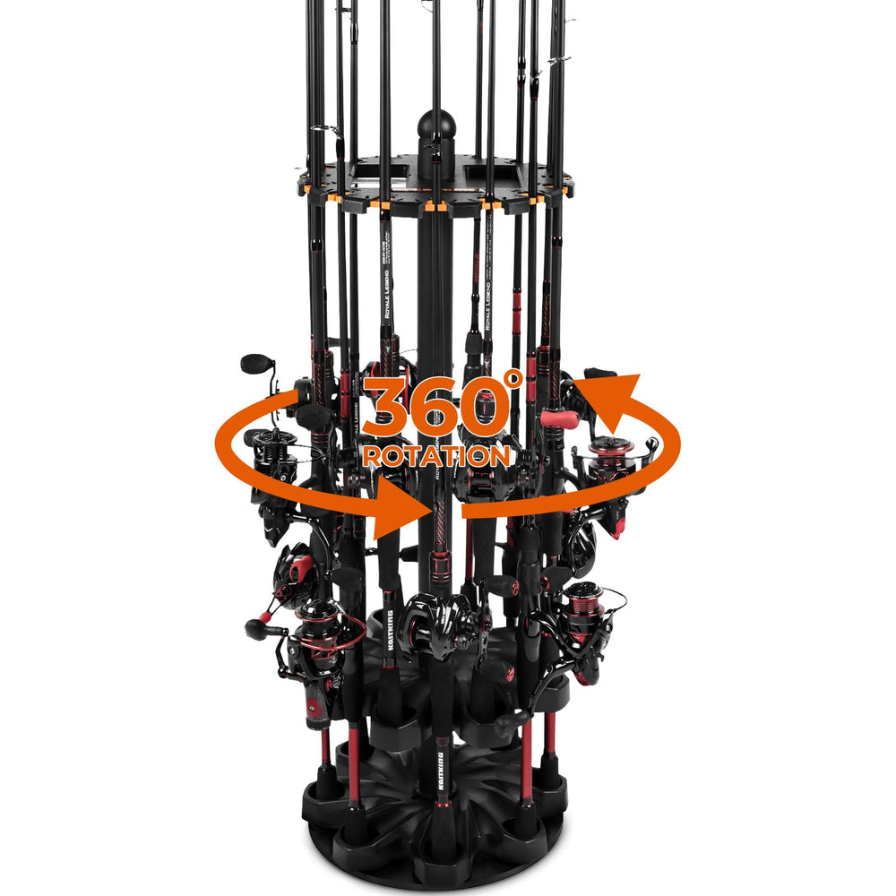 Front view of KastKing V16 rotating base rod rack