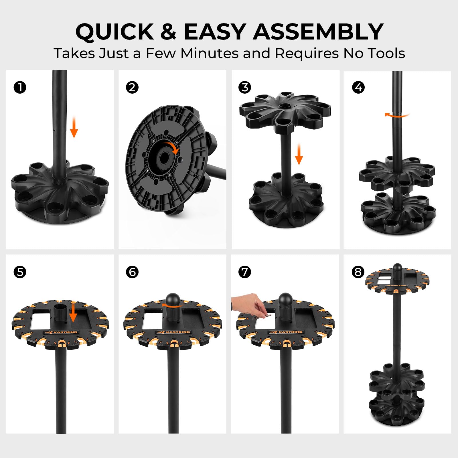 Dedicated storage area for line spools on the V16 rod rack