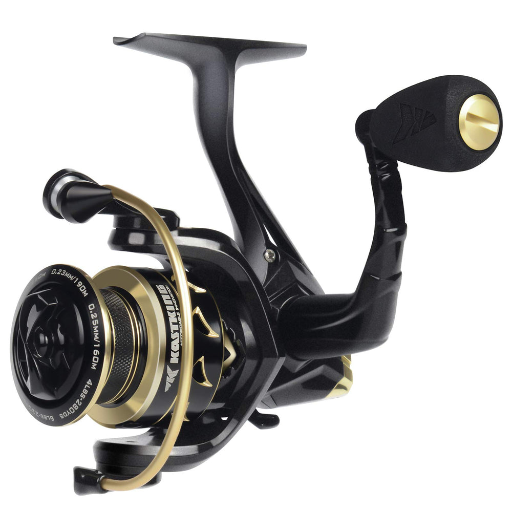 KastKing Valiant Eagle Gold reel spool ready for long casting and braided line use.