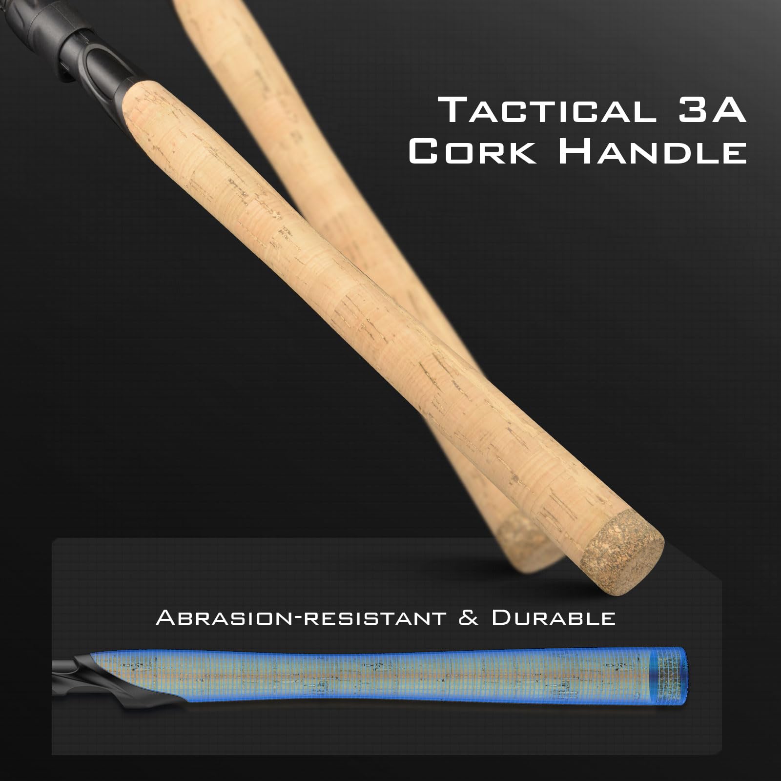 KastKing Valiant Eagle Passage 7'6 spinning rod with cork handle.