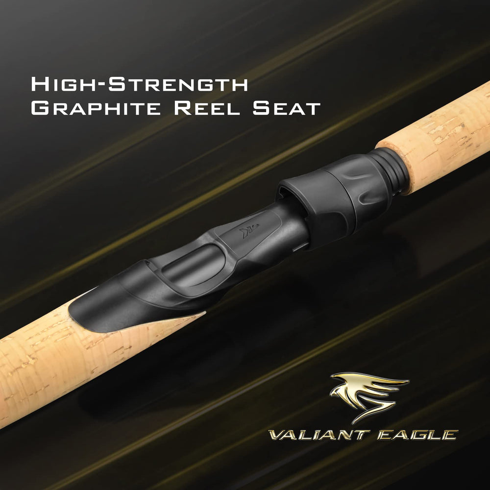 KastKing Valiant Eagle Passage with titanium oxide guides for durable, smooth casting.