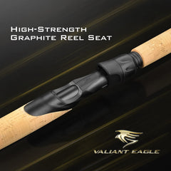KastKing Valiant Eagle Passage with titanium oxide guides for durable, smooth casting.