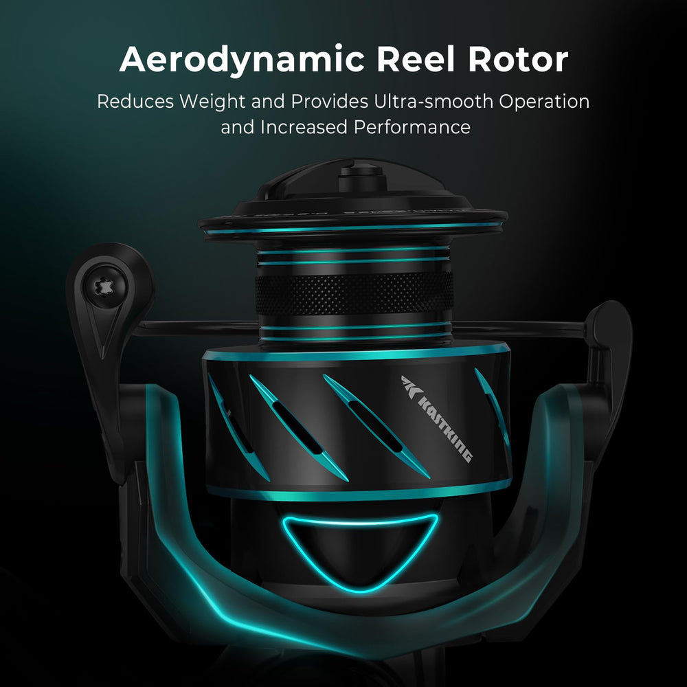 Close-up of Verus 4000 spool in black