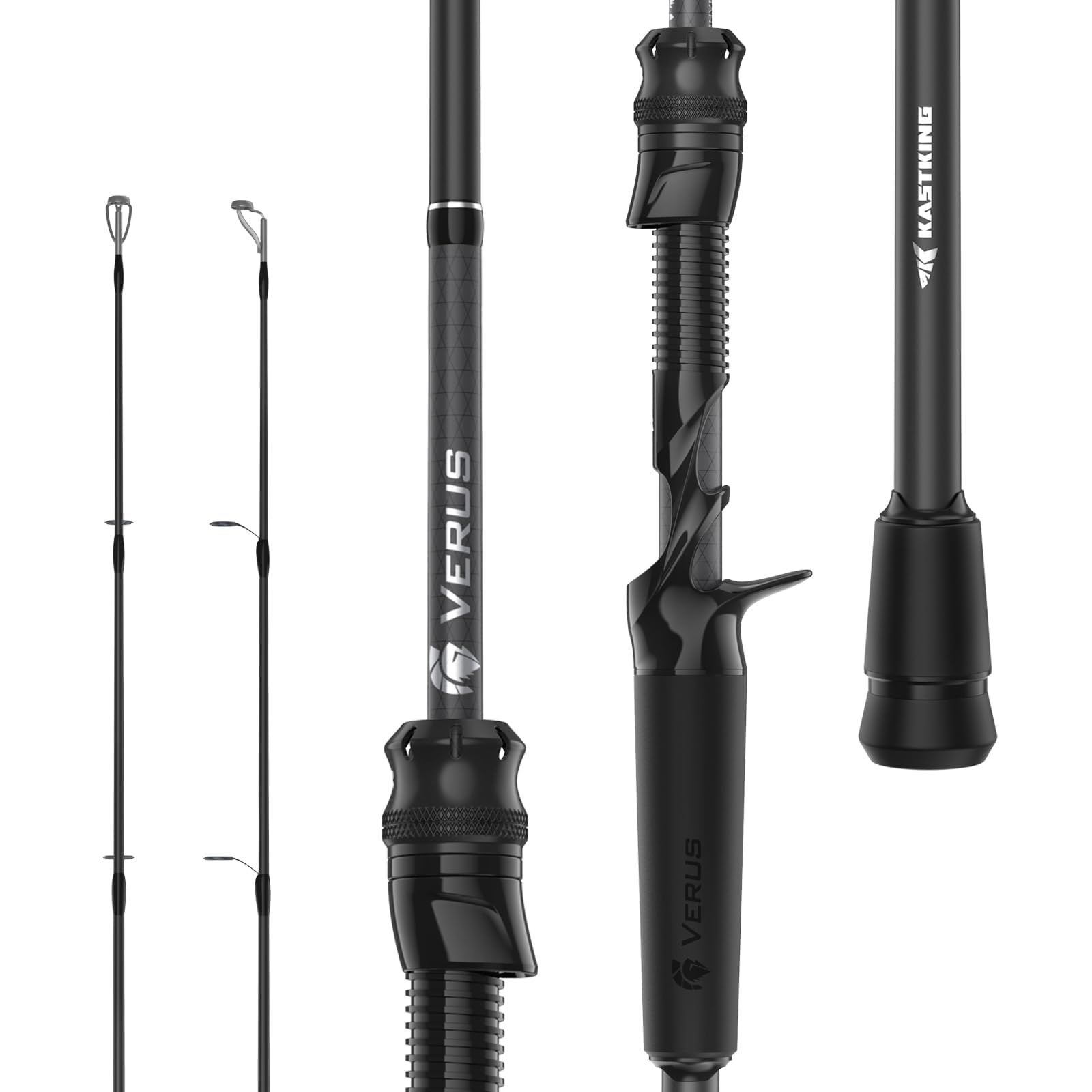KastKing Verus full-length rod highlights lightweight balance for precise casting.
