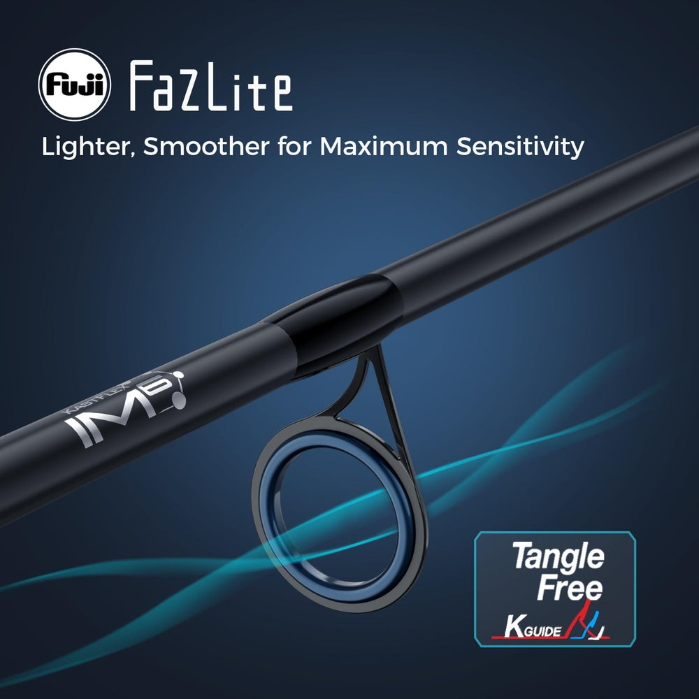 KastKing Verus KastFlex IM6 graphite closeup emphasizes lightness and sensitivity