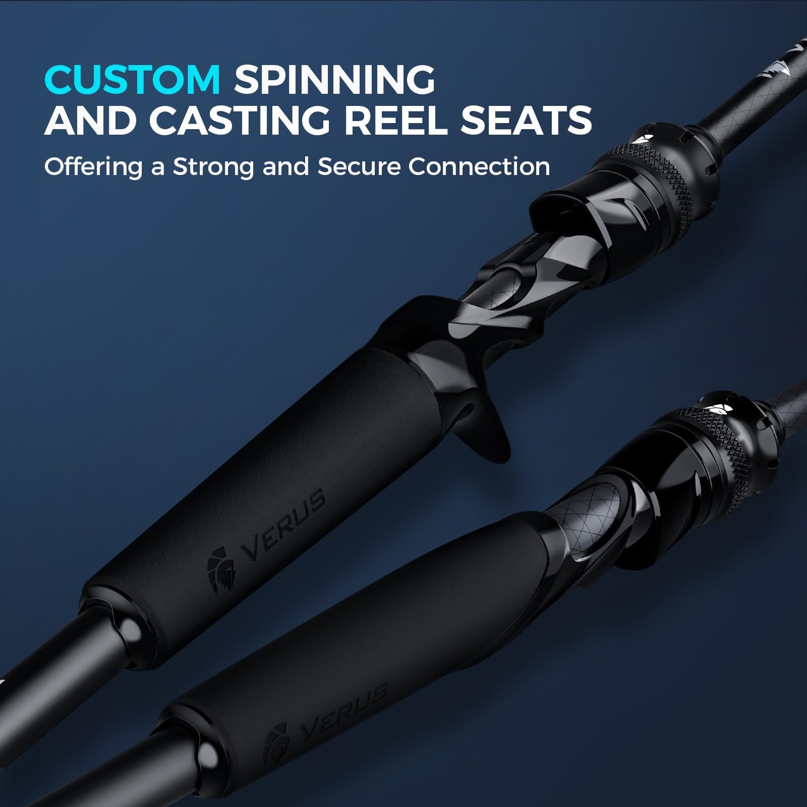 KastKing Verus spinning rod emphasizes lightweight sensitivity and control during fishing.