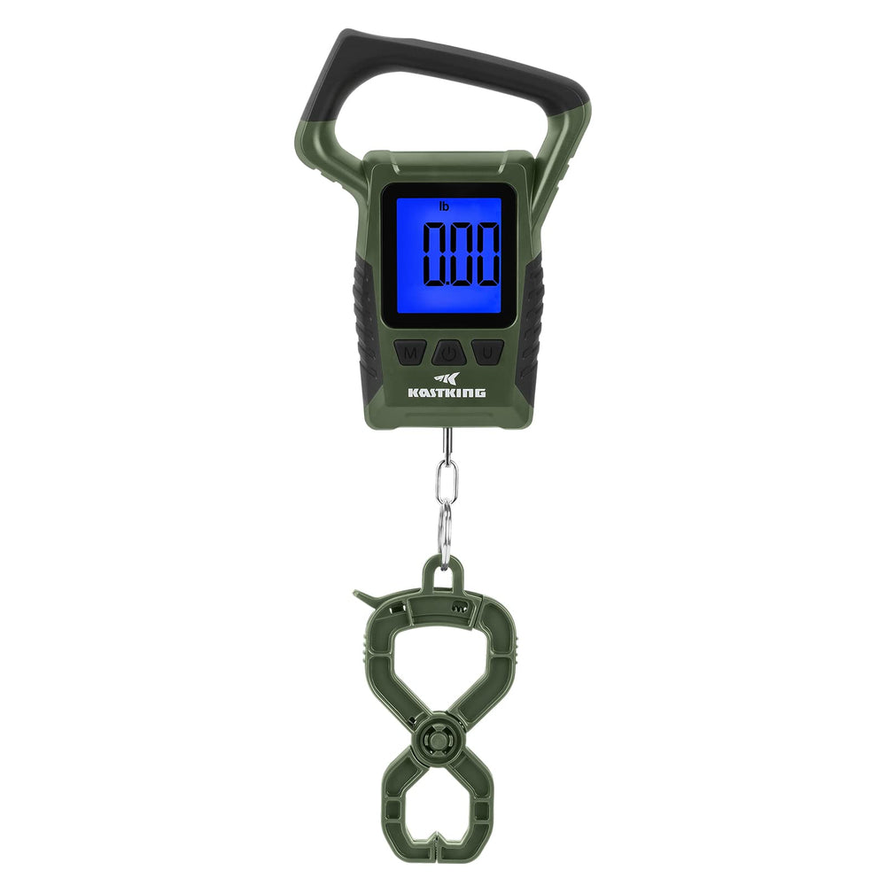 KastKing WideView floating scale ready for quick retrieval after a catch in water.