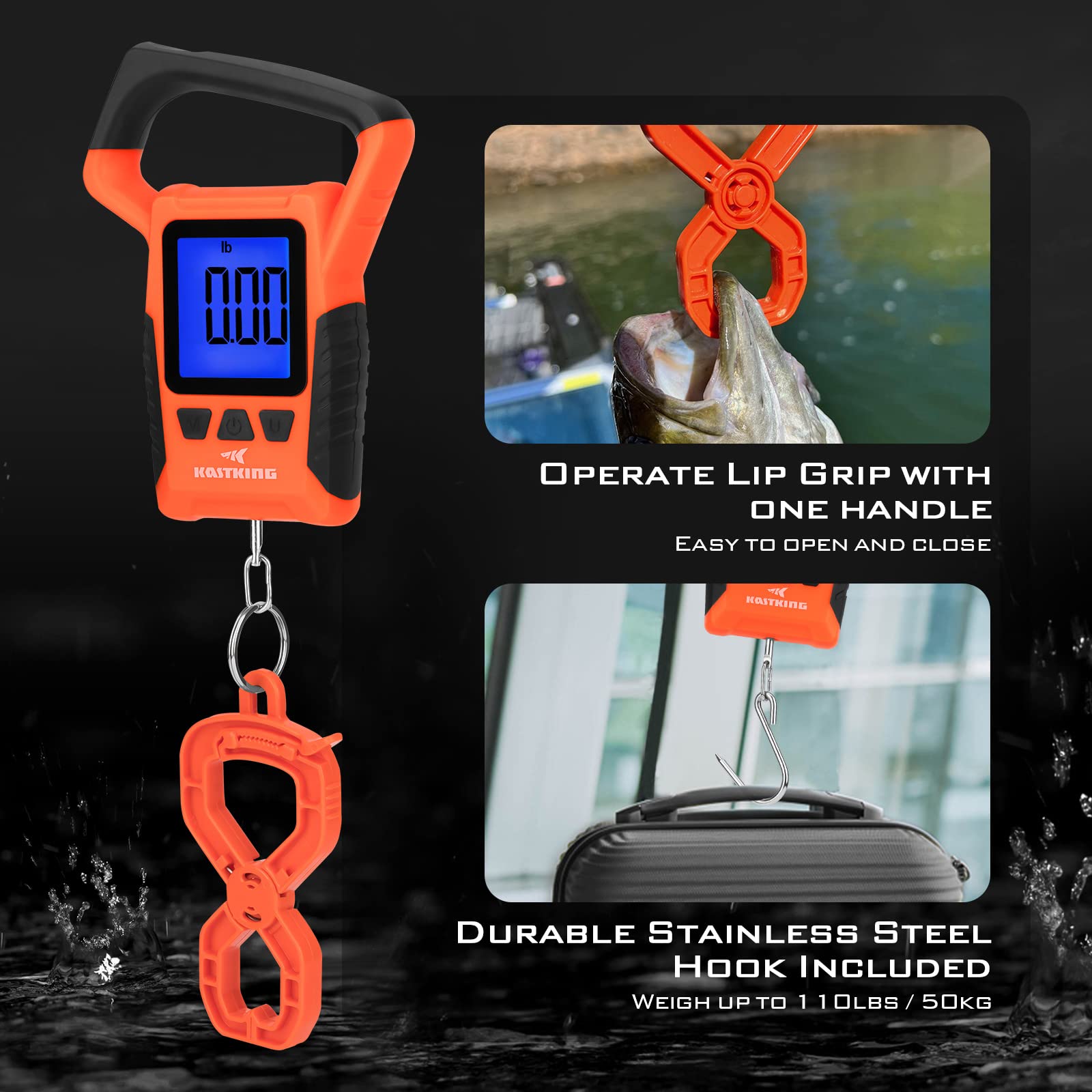 Lip grip in use for quick weight measurement