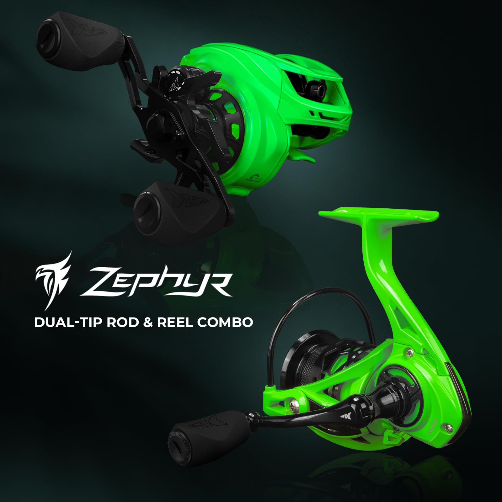 KastKing Zephyr rotor design featuring an aerodynamic rotor