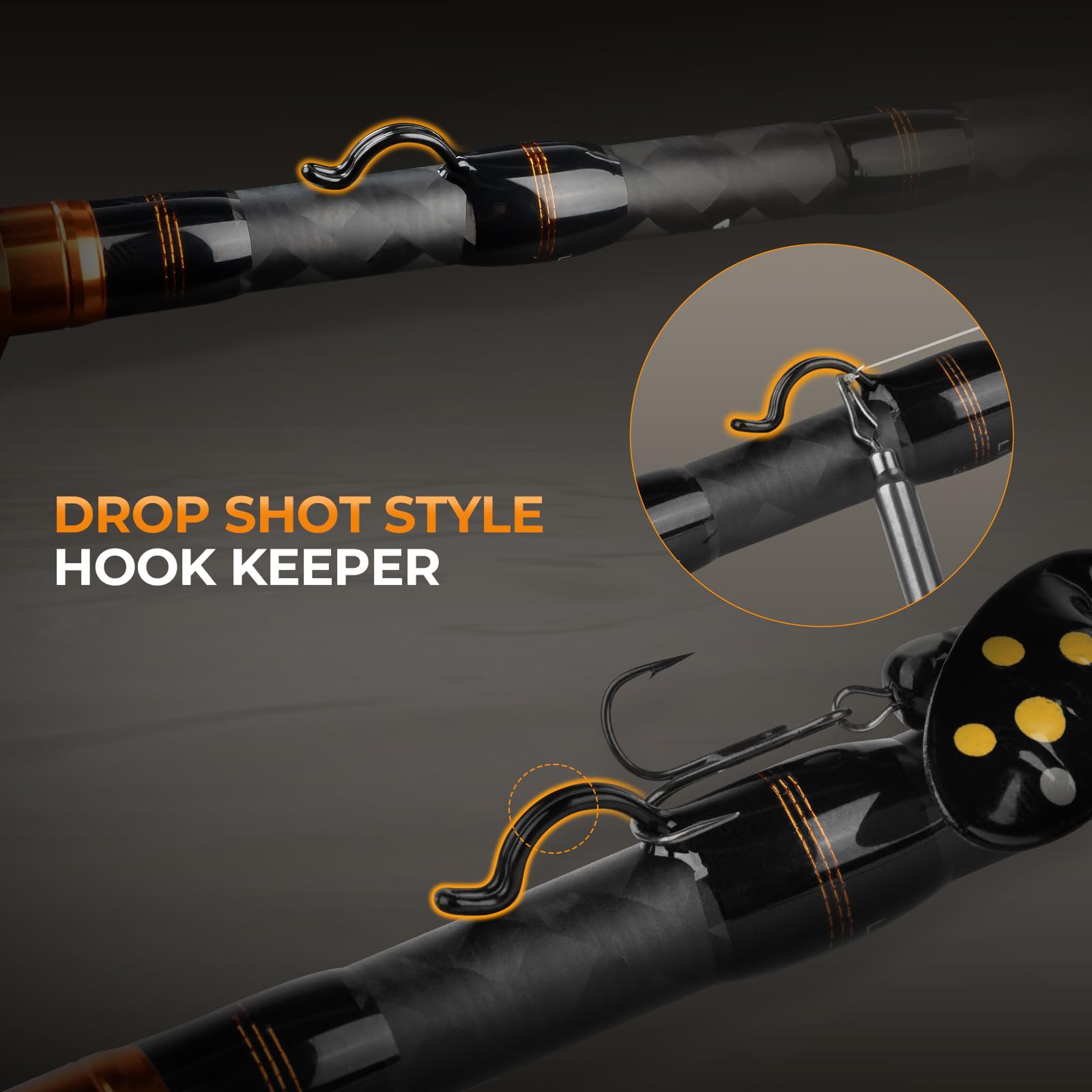 KastKing Zephyr Finesse ergonomic split-grip enhances comfort on long days.