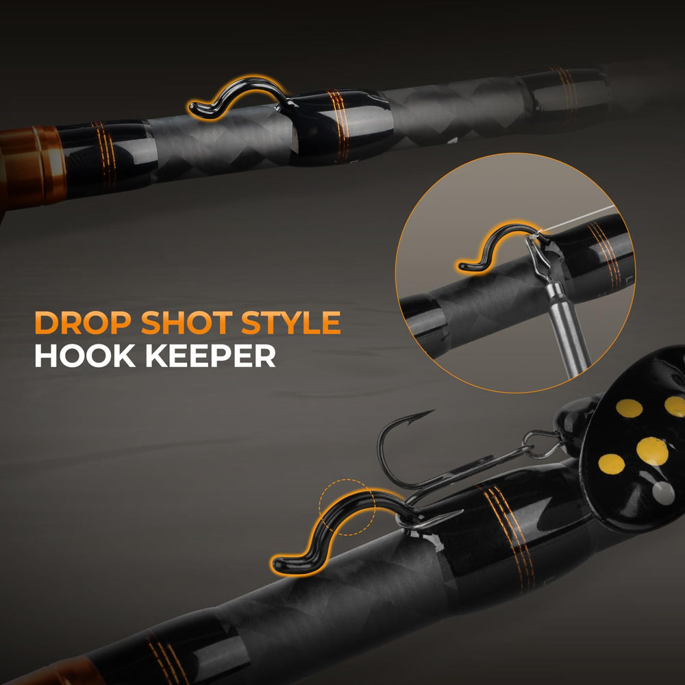 KastKing Zephyr Finesse ergonomic split-grip enhances comfort on long days.