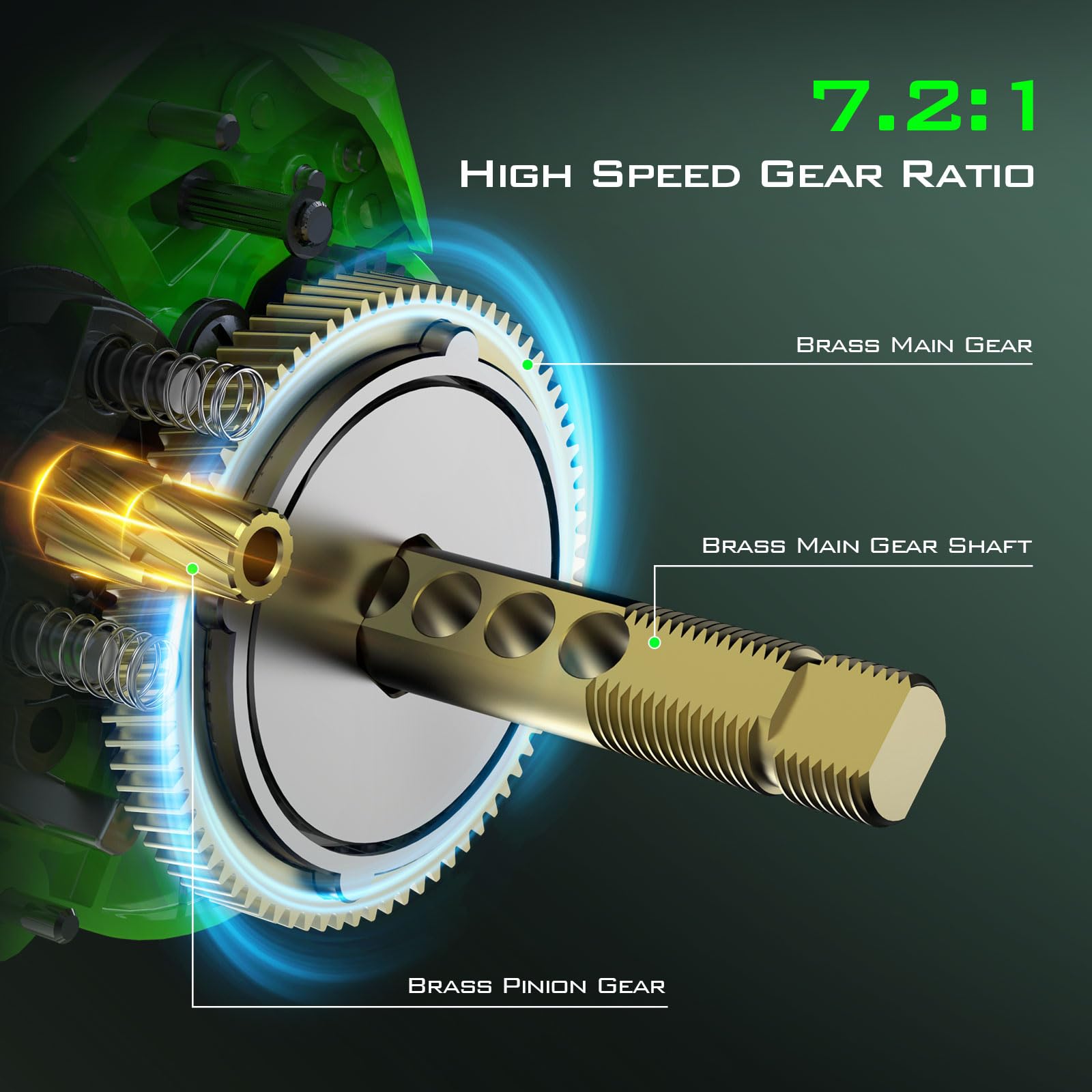 KastKing Zephyr left-handed green reel brakes and Halo XII magnets in action