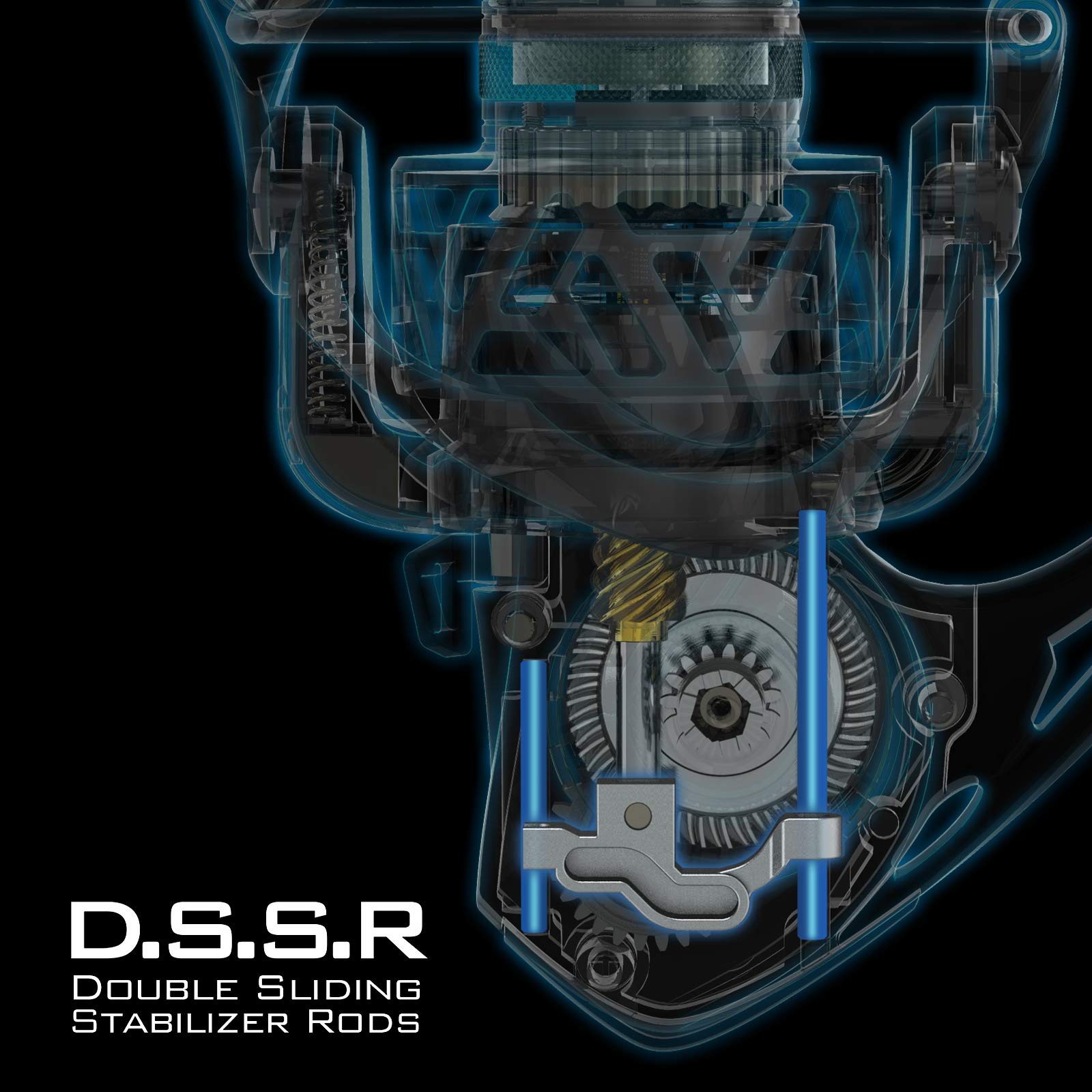 KastKing Zephyr 4000 drag system closeup reveals up to 22 lb carbon-fiber drag.
