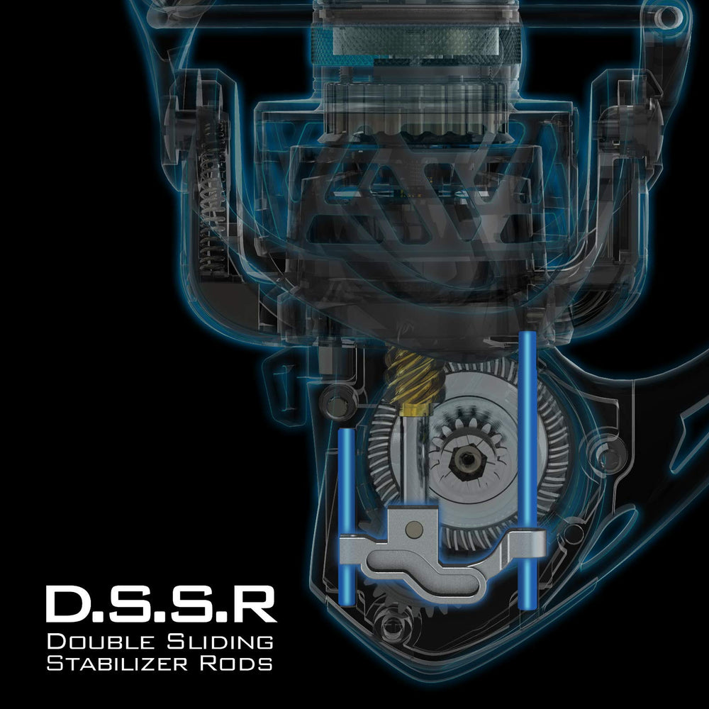 KastKing Zephyr 4000 drag system closeup reveals up to 22 lb carbon-fiber drag.
