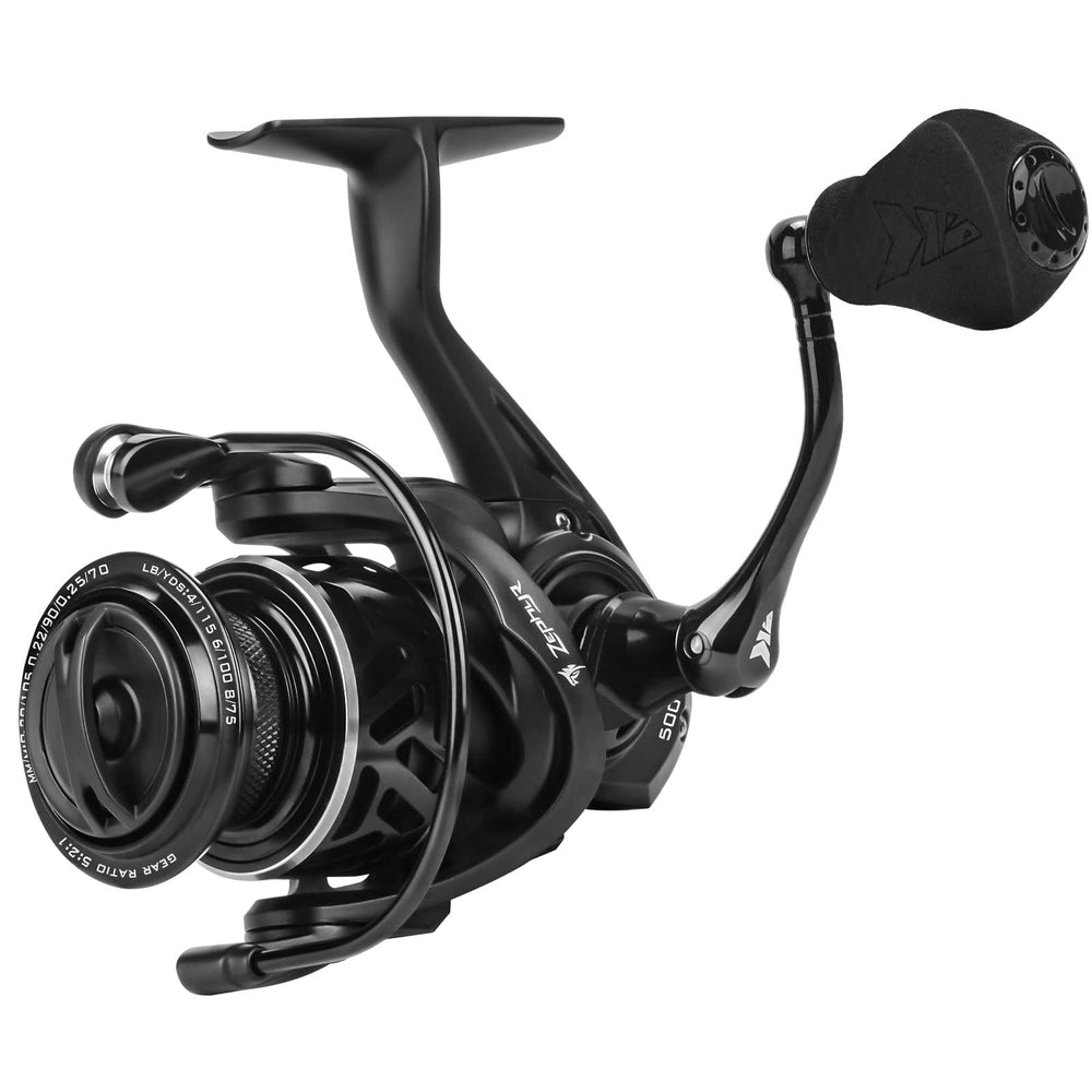 KastKing Zephyr 500 double shielded bearings indicate durability.