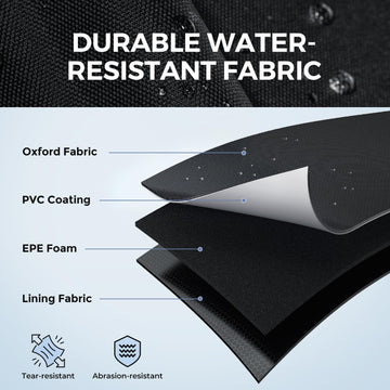 Rugged water-resistant Oxford fabric with PVC coating