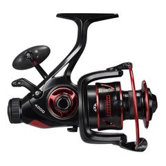 Sharky Baitfeeder III reel side profile showing drag knobs