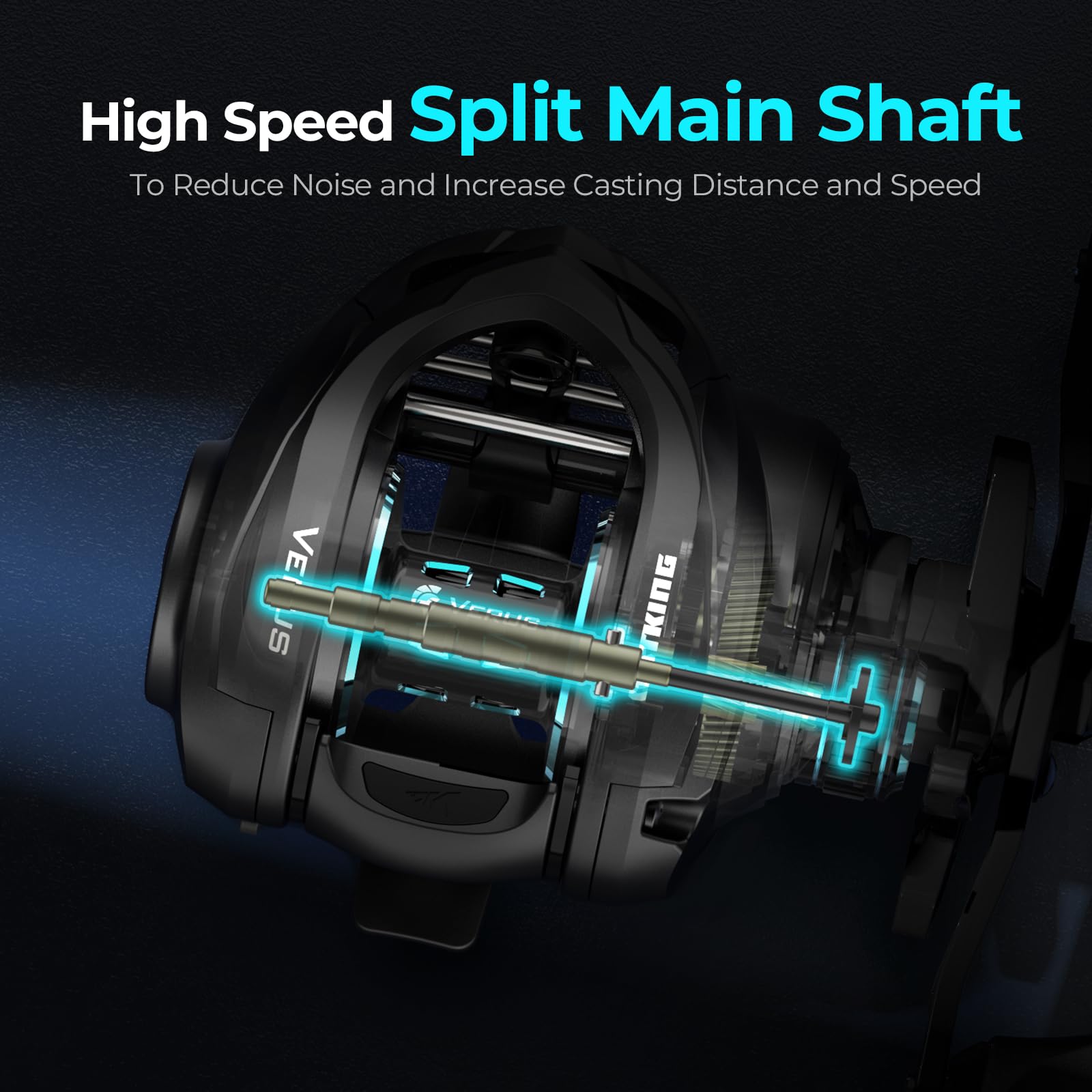 KastKing Verus Halo XII magnetic braking system close-up