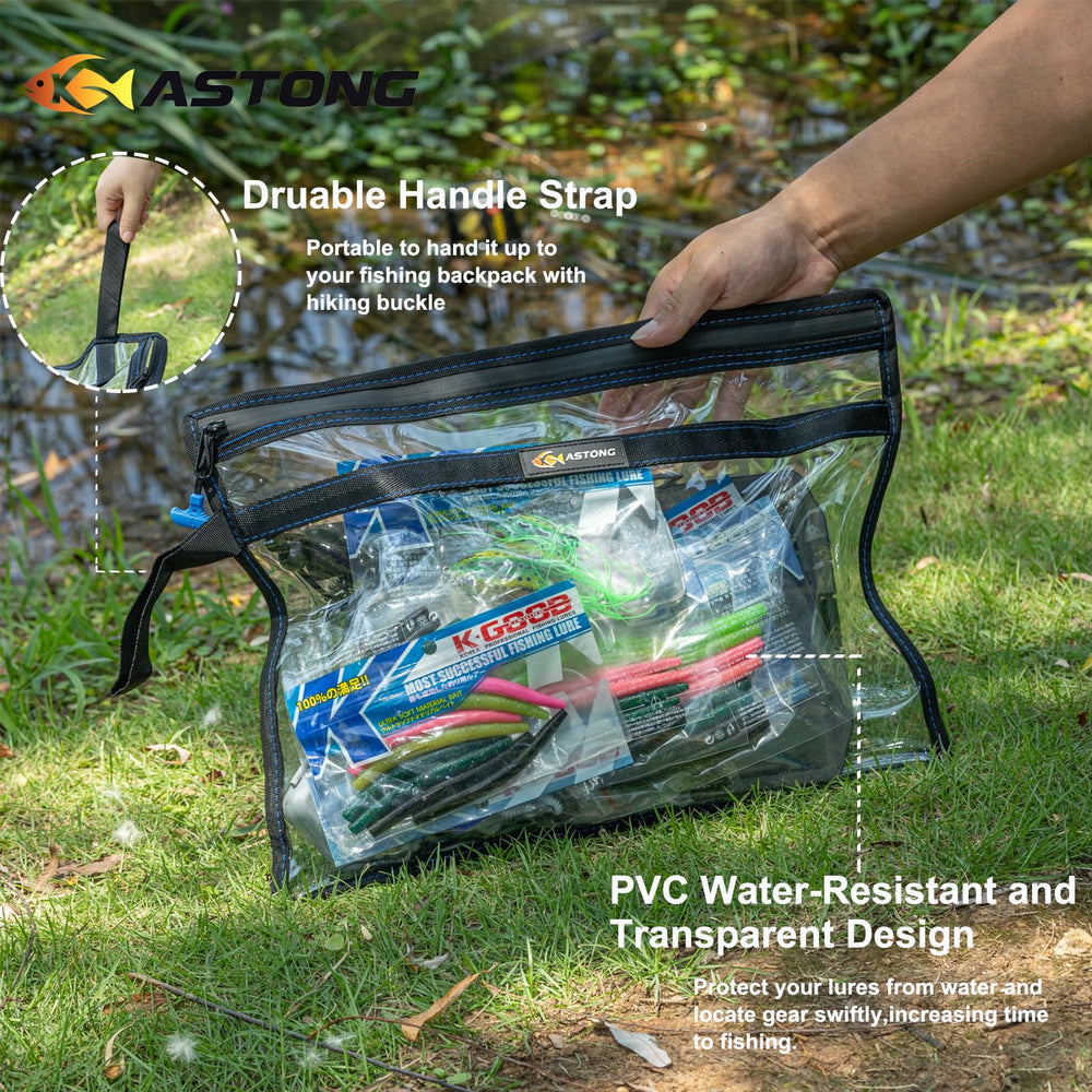 Storing soft baits, lures, hooks and tools in the bag