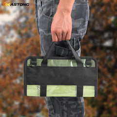 Roll-up pocket design with Velcro closure - yellow bag