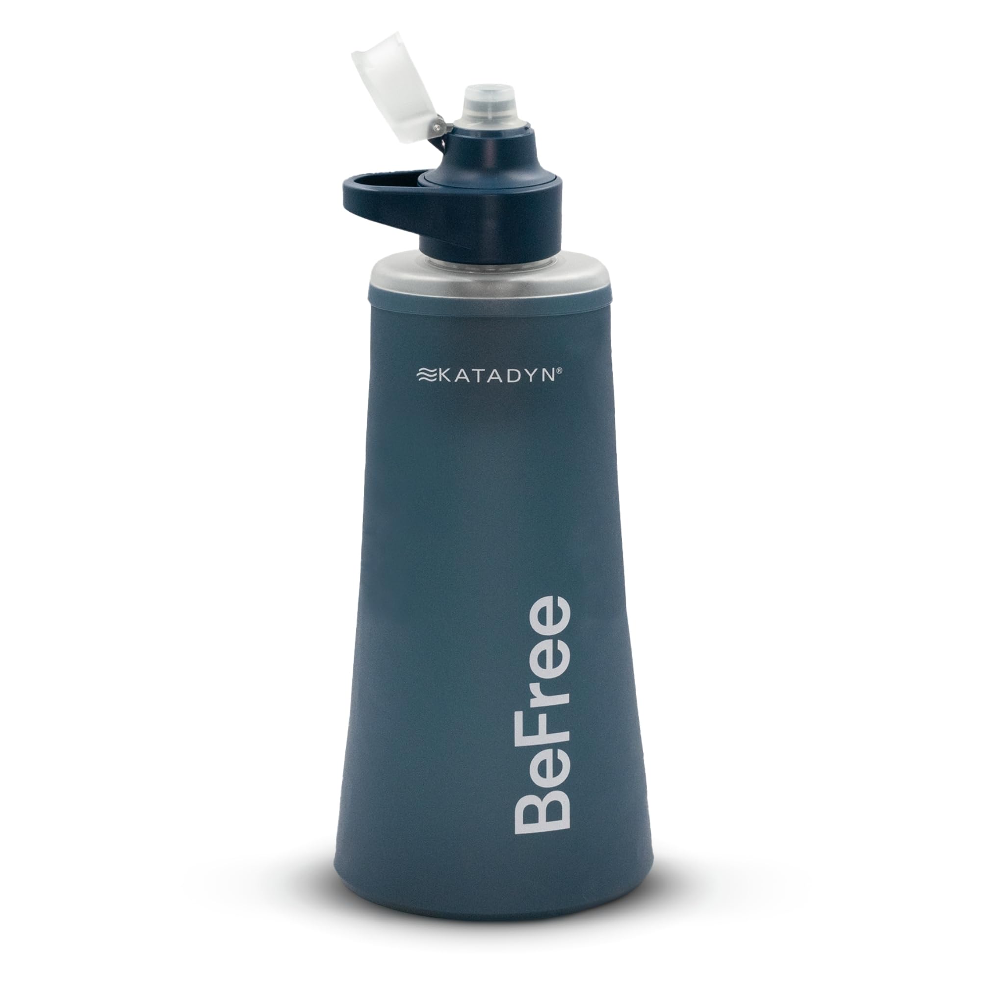 Katadyn BeFree AC 1L blue bottle collapsible for ultralight hiking and on-the-go hydration