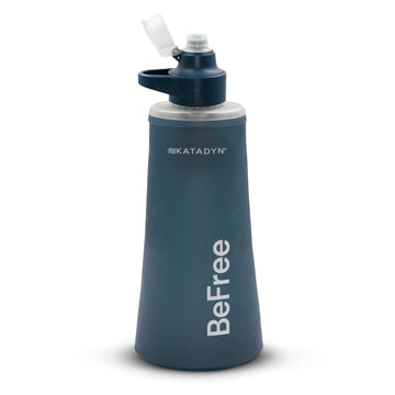 Katadyn BeFree AC 1L blue bottle collapsible for ultralight hiking and on-the-go hydration