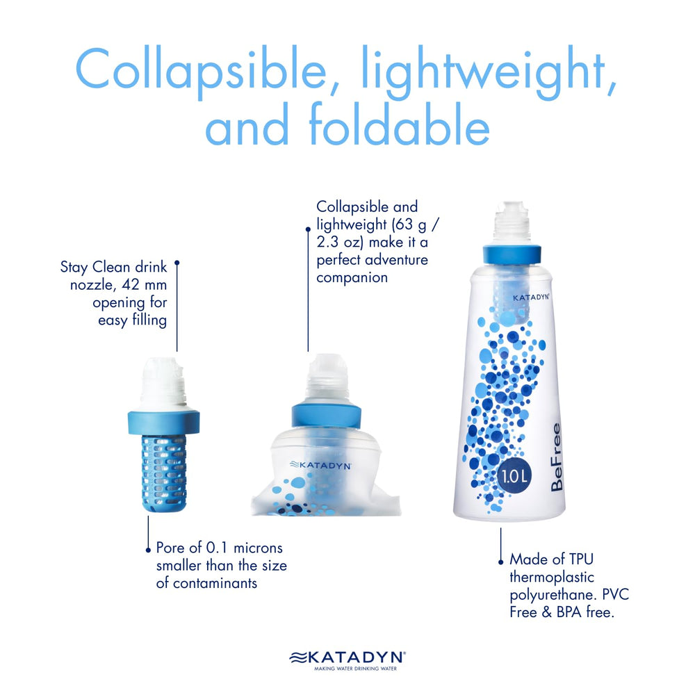 BeFree fast flow—2 L/min output keeps hydration moving during high-output activities.