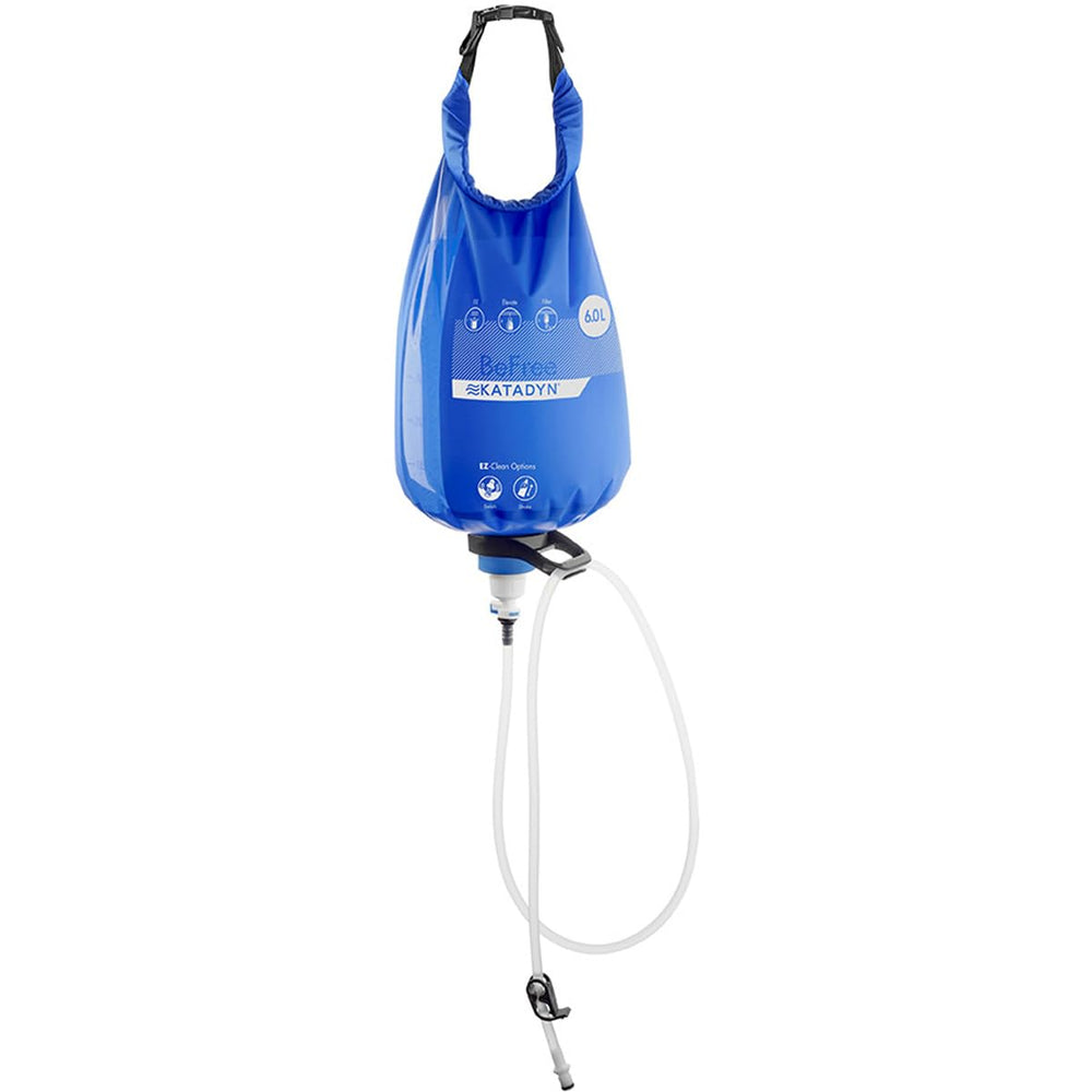Katadyn Gravity BeFree 6L bag filling outdoors for quick clean water.
