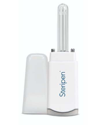 Katadyn SteriPEN Ultralight purifier in pack for travel-ready hydration.