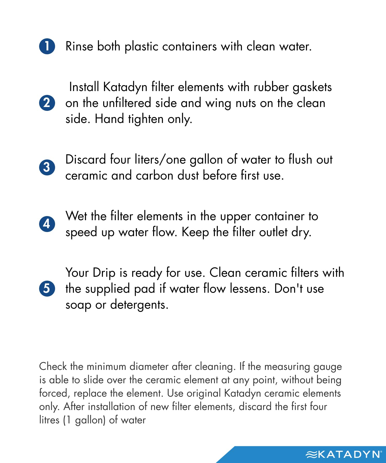 Katadyn TRK Drip Ceradyn great for RVs and cabins needing clean drinking water.