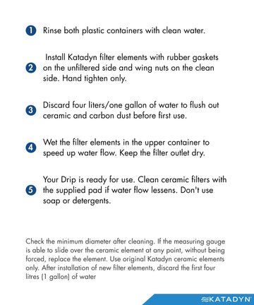 Katadyn TRK Drip Ceradyn great for RVs and cabins needing clean drinking water.