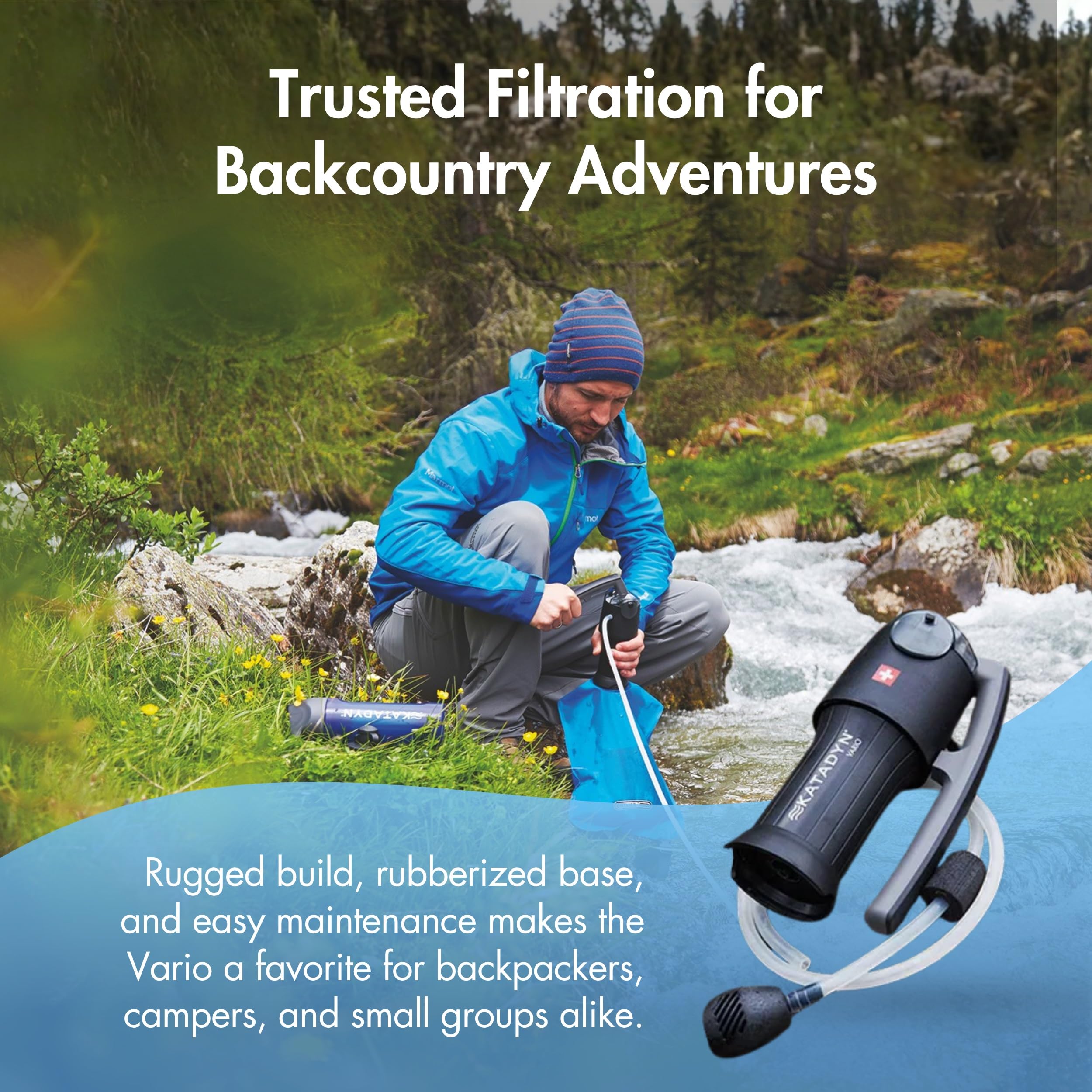 Katadyn Vario complete system with hoses ideal for bottles and hydration packs