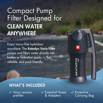 Katadyn Vario dual-technology system highlighting versatility for various water conditions